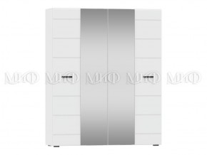 НЭНСИ NEW Шкаф 4-створчатый (Белый глянец холодный/белый) в Игре - igra.ok-mebel.com | фото 1